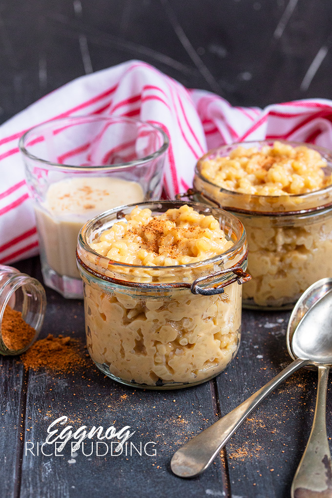 This Eggnog Rice Pudding is the perfect way to use up leftover eggnog and make a rich, delicious festive treat! Plus, it couldn't be easier to make!