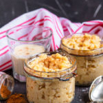This Eggnog Rice Pudding is the perfect way to use up leftover eggnog and make a rich, delicious festive treat! Plus, it couldn't be easier to make!