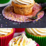 These Vegan Vanilla Cupcakes taste just as good as traditional vanilla cupcakes! Topped with light and fluffy vegan frosting, these are the perfect sweet treat for all to enjoy!