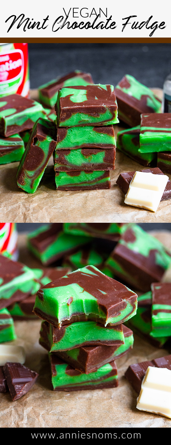 Vegan Mint Chocolate Fudge - Annie's Noms