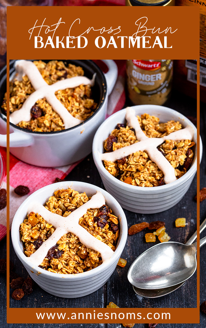 Hot Cross Bun Baked Oatmeal Annies Noms 8936